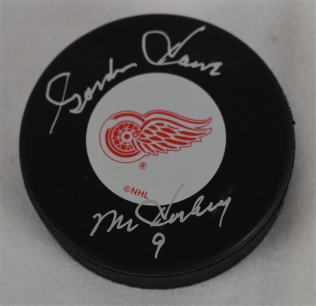 Gordie Howe Autographed & Inscribed Hockey Puck