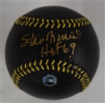 Stan Musial Autographed Limited Edition Black Baseball