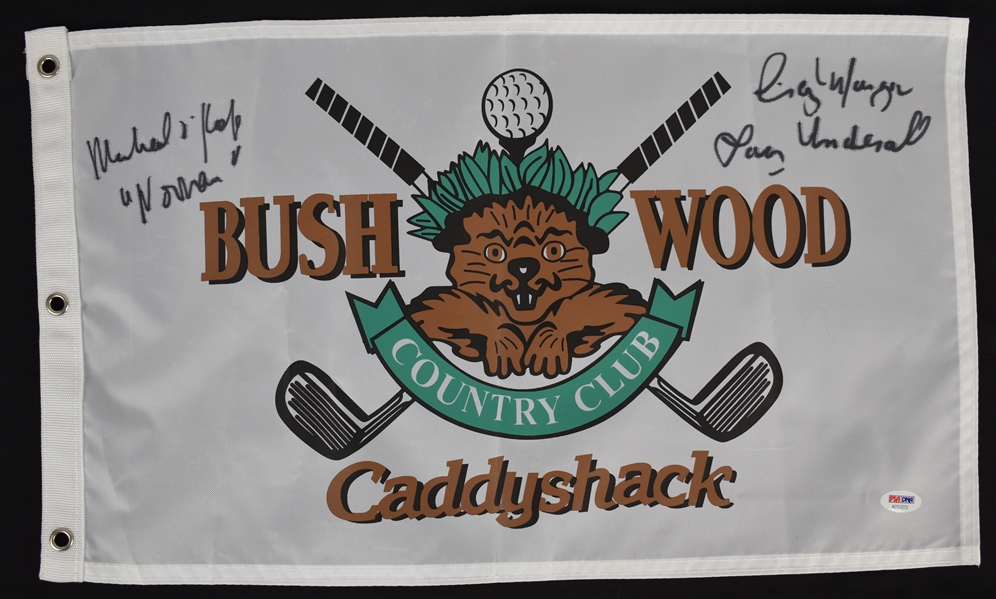 Caddyshack Autographed & Inscribed Bushwood Flag 