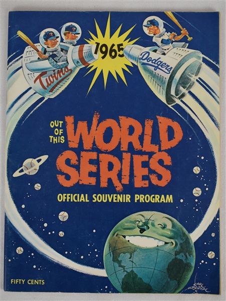 Los Angeles Dodgers vs. Minnesota Twins World Series 1965 Program EX/MT