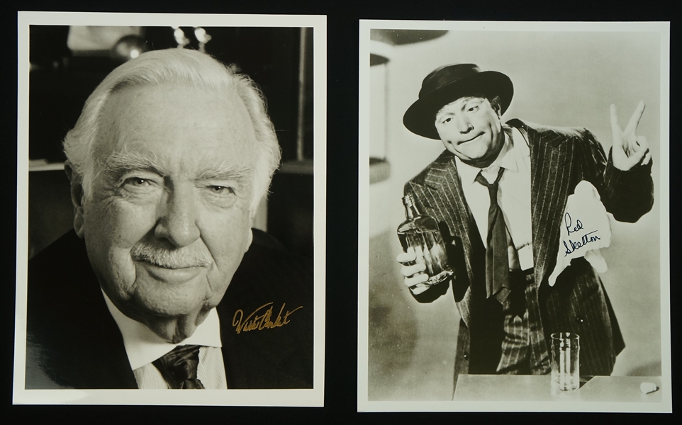 Walter Cronkite & Red Skelton Autographed Photos