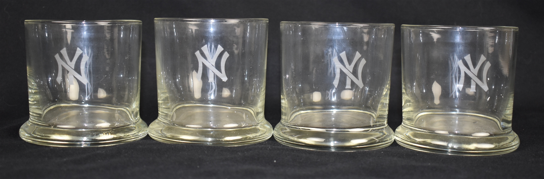 Set of Four (4) New York Yankee Cocktail Glasses