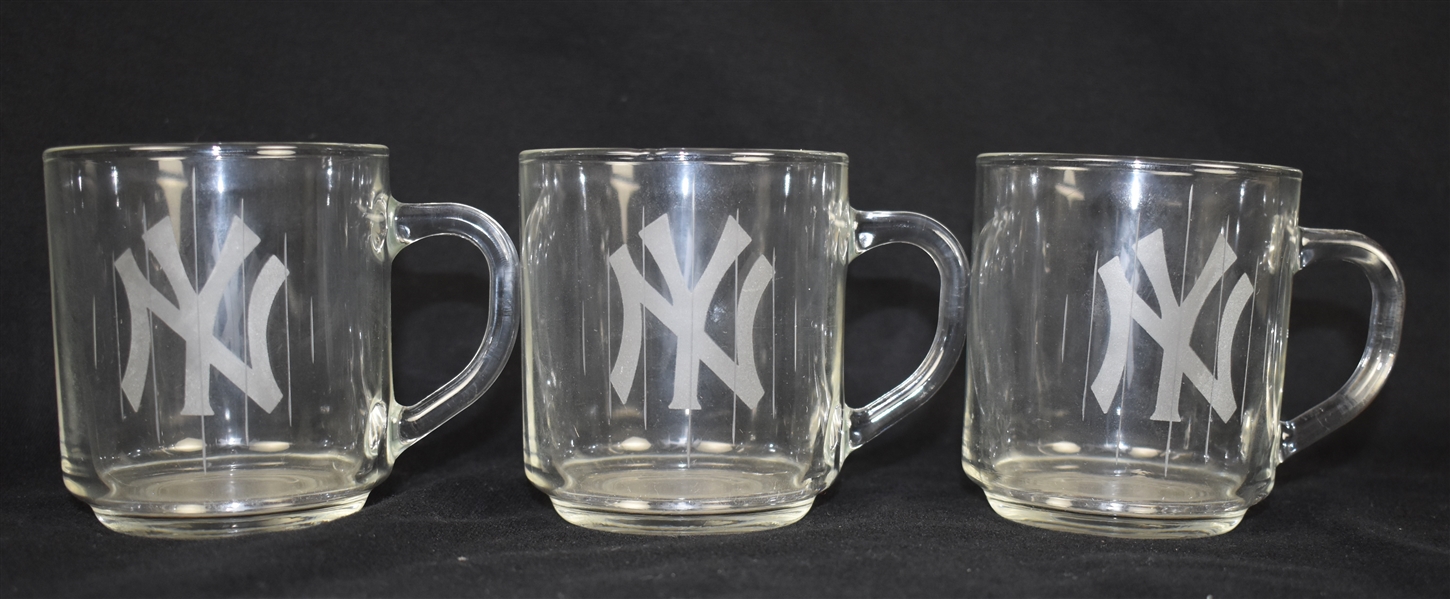 Set of Three (3) New York Yankee Coffee Mugs