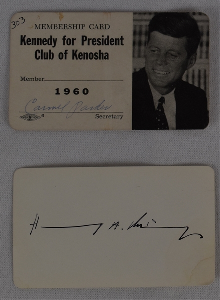 John Kennedy & Henry Kissinger Collection