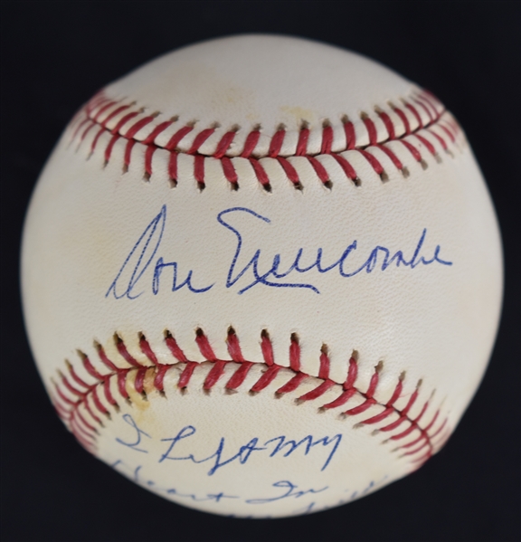 Don Newcombe Autographed & Inscribed Baseball