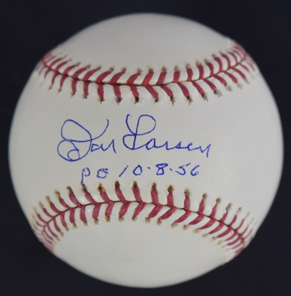 Don Larsen Autographed & Inscribed Perfect Game Baseball  