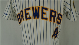 Paul Molitor 1988 Milwaukee Brewers Game Used Jersey w/Harvey Kuenn Patch & Dave Miedema LOA