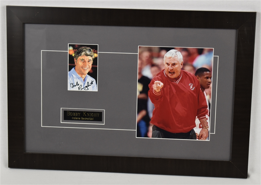 Bobby Knight Autographed Display