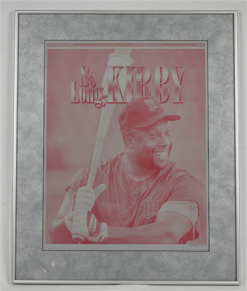 Kirby Puckett One-of-A-Kind Framed Retirement Plate