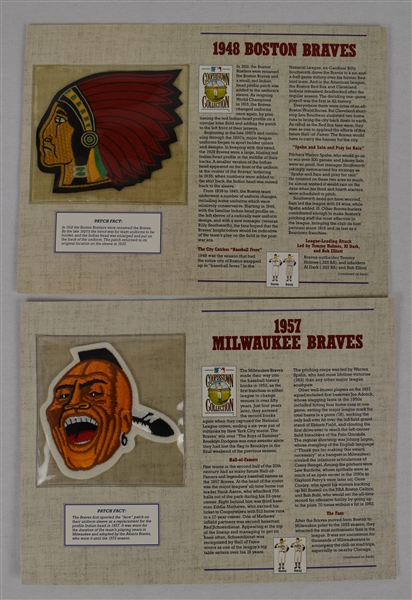 Milwaukee Braves 1948 & 1957 Willabee & Ward Patches