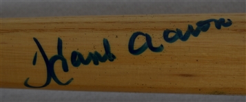 Hank Aaron Autographed Mini Bat & Commemorative Bat