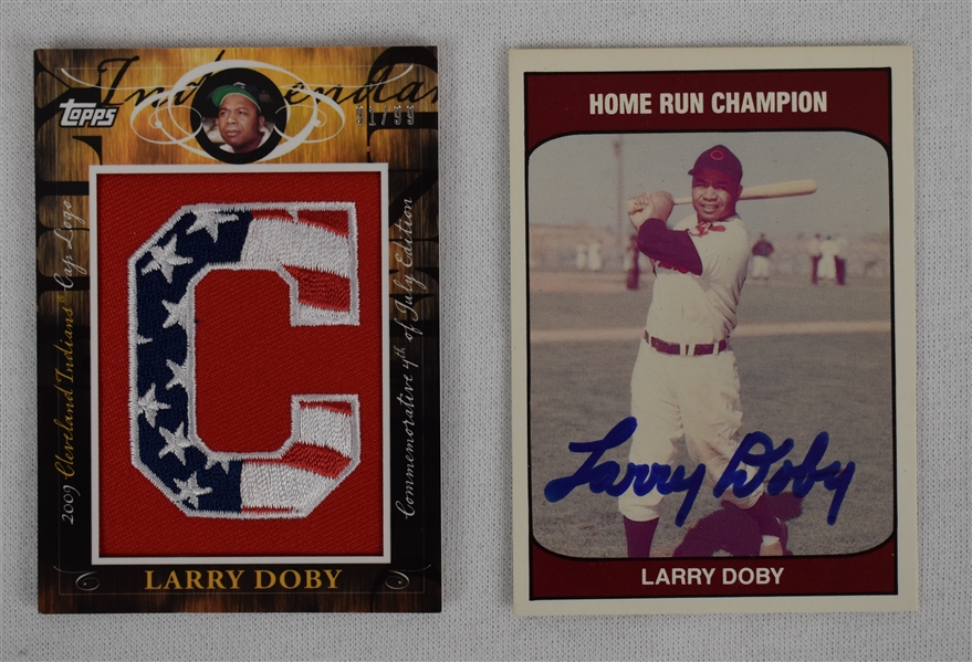 Larry Doby Game Used & Autographed Cards