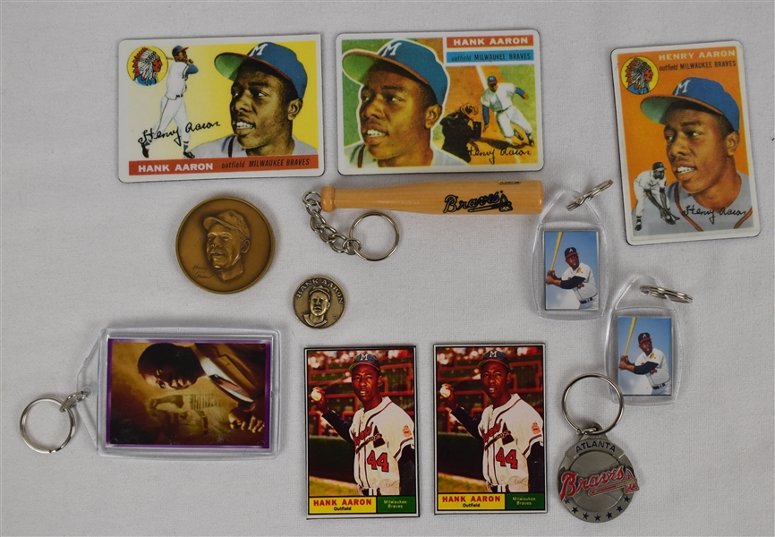 Hank Aaron Vintage Collection of Coins Key Chains & Magnets