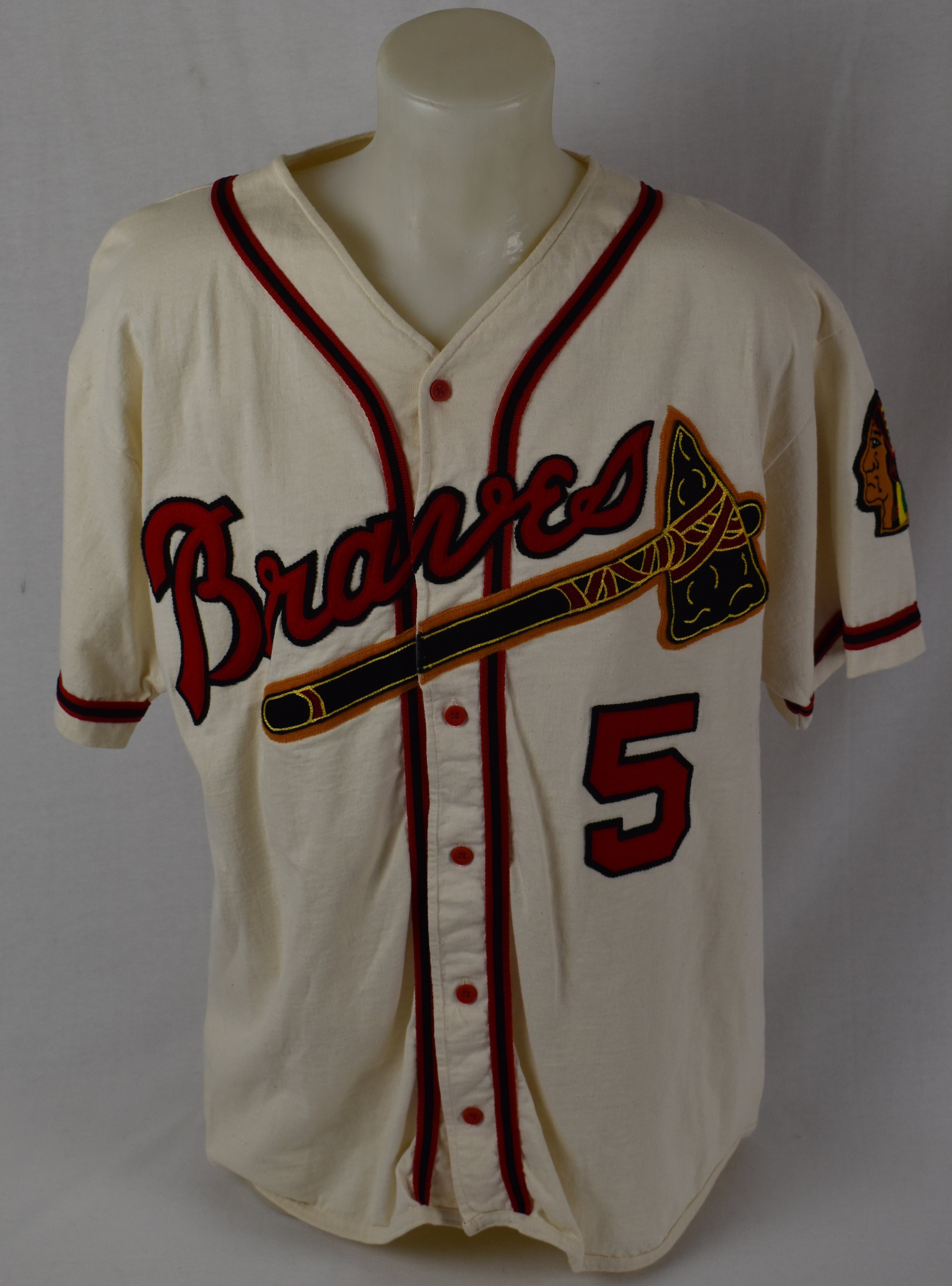 Lot Detail - Hank Aaron 1954 Milwaukee Braves #5 Rookie Jersey