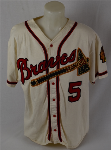 Hank Aaron 1954 Milwaukee Braves #5 Rookie Jersey