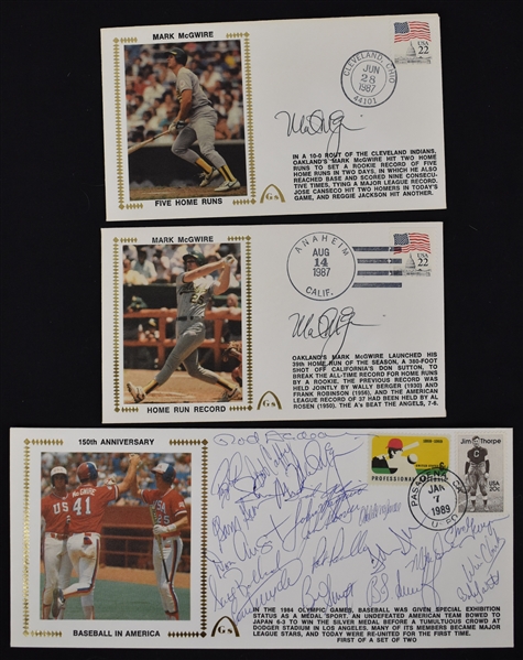 Mark McGwire & 1984 Team USA Collection of Autographed First Day Covers 