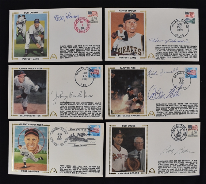 MLB Pitching & Catching Collection of 5 Autographed First Day Covers 