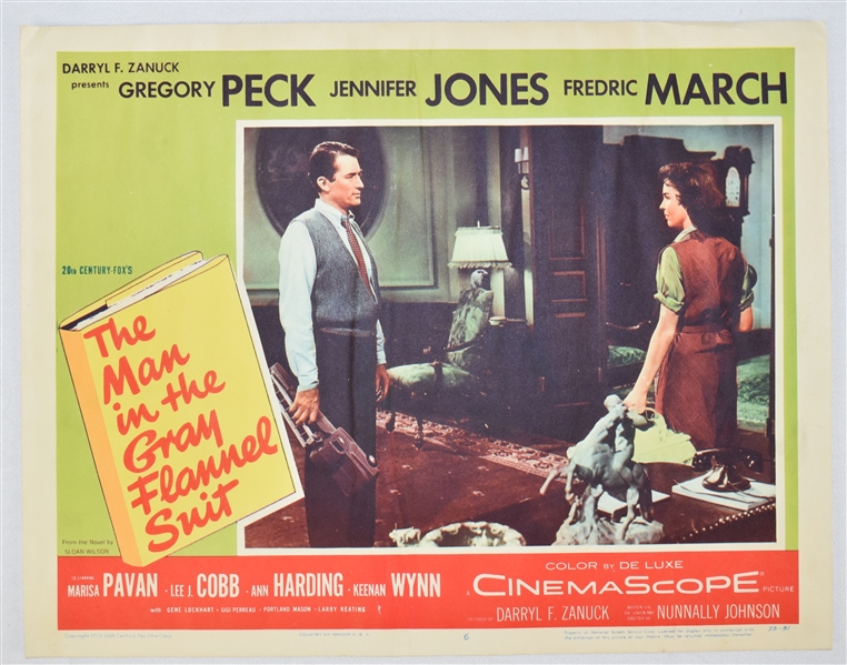 Vintage 1956 "The Man in the Gray Flannel Suit" Movie Poster