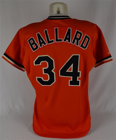 Jeff Ballard 1988 Baltimore Orioles Game Used Jersey