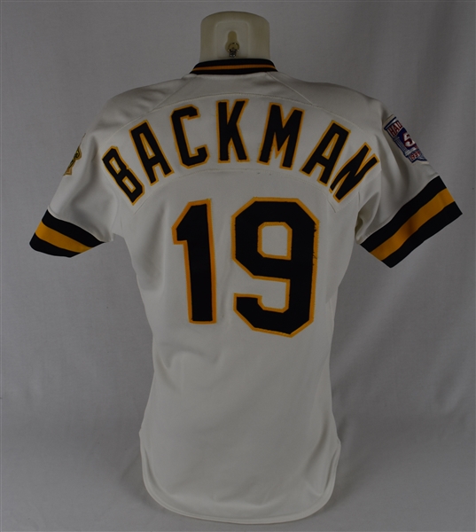 Wally Backman 1989 Pittsburgh Pirates Game Used Jersey