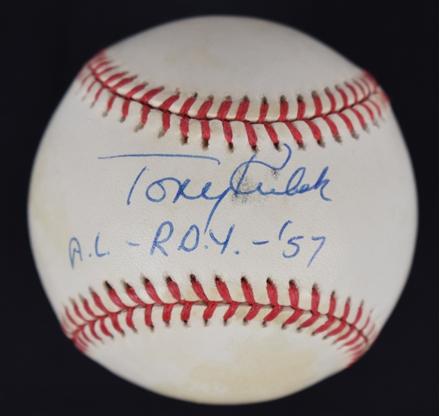 Tony Kubek AL ROY 57 Autographed Baseball