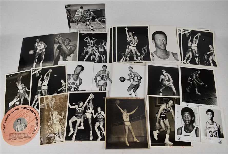 Vintage Collection of Basketball Photos w/Kareem Abdul-Jabbar & McHale Signed Photo