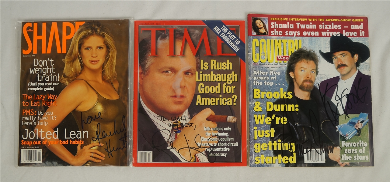 Collection of 3 Autographed Magazines w/Brooks & Dunn