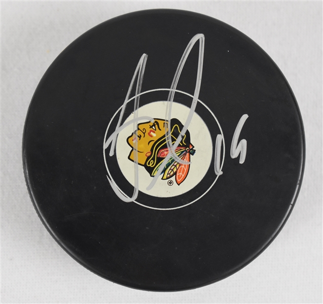 Jonathan Toews Autographed Chicago Blackhawks Hockey Puck
