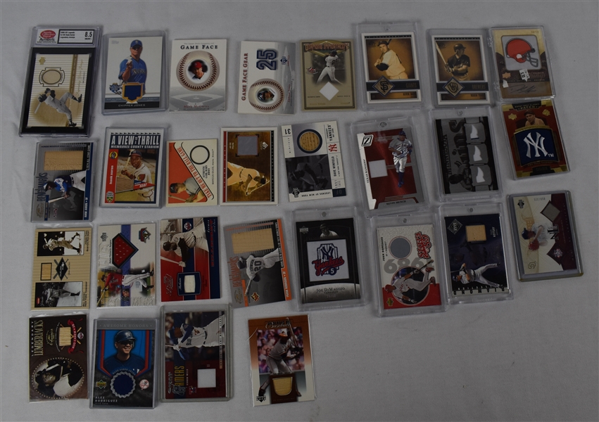 Collection of 28 Game Used Cards