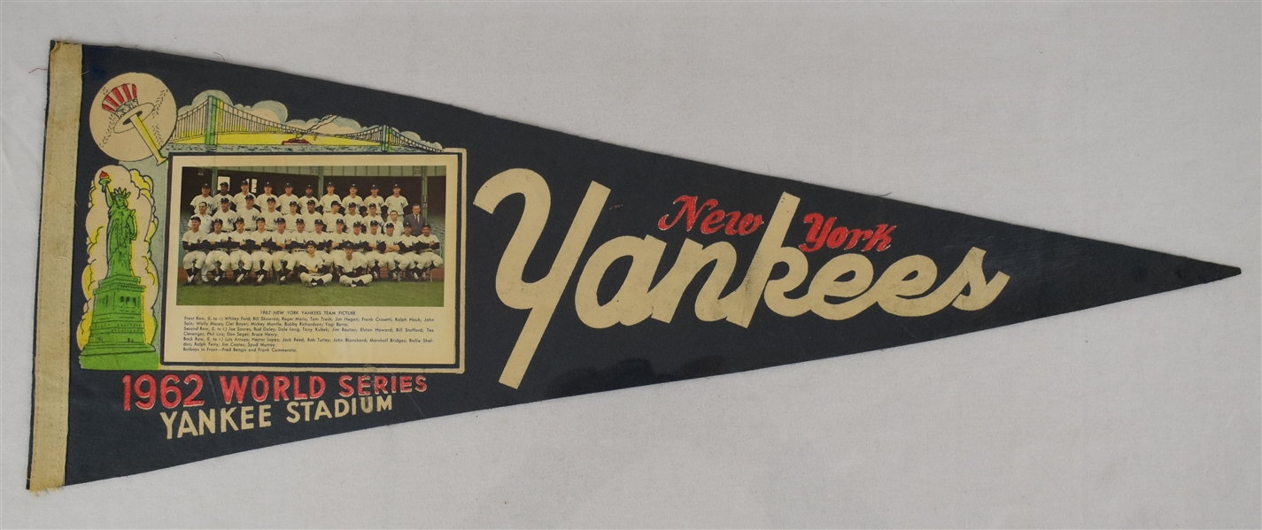 Vintage 1962 New York Yankees World Series Pennant