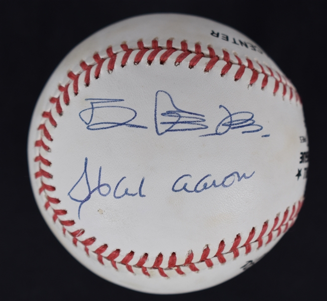 Hank Aaron & Sadaharu Oh Dual Signed Baseball