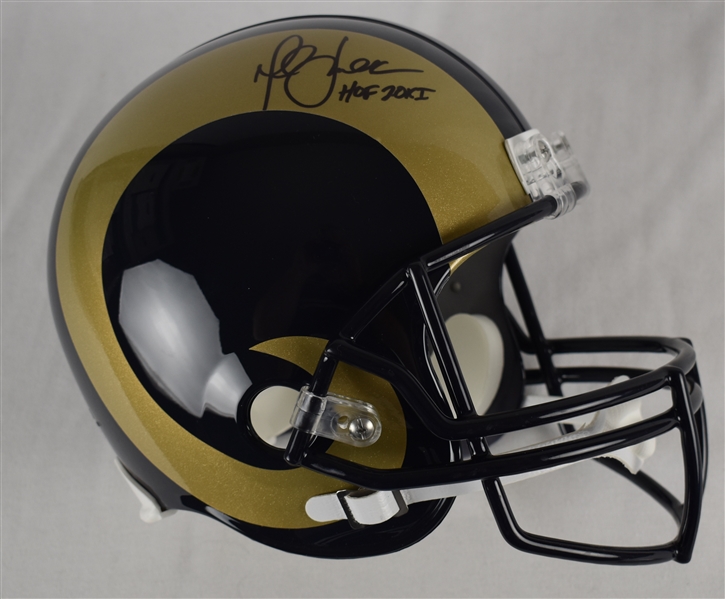 Marshall Faulk Autographed LA Rams Full Size Helmet