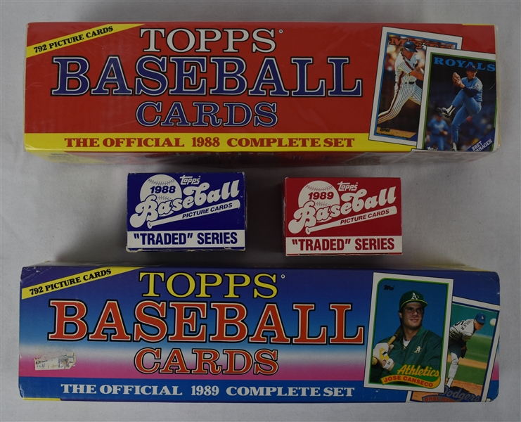 Topps 1988 & 1989 Baseball Card Sets w/Update Sets