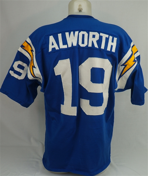Lance Alworth c. 1960s Game Used San Diego Chargers Jersey w/Dave Miedema LOA