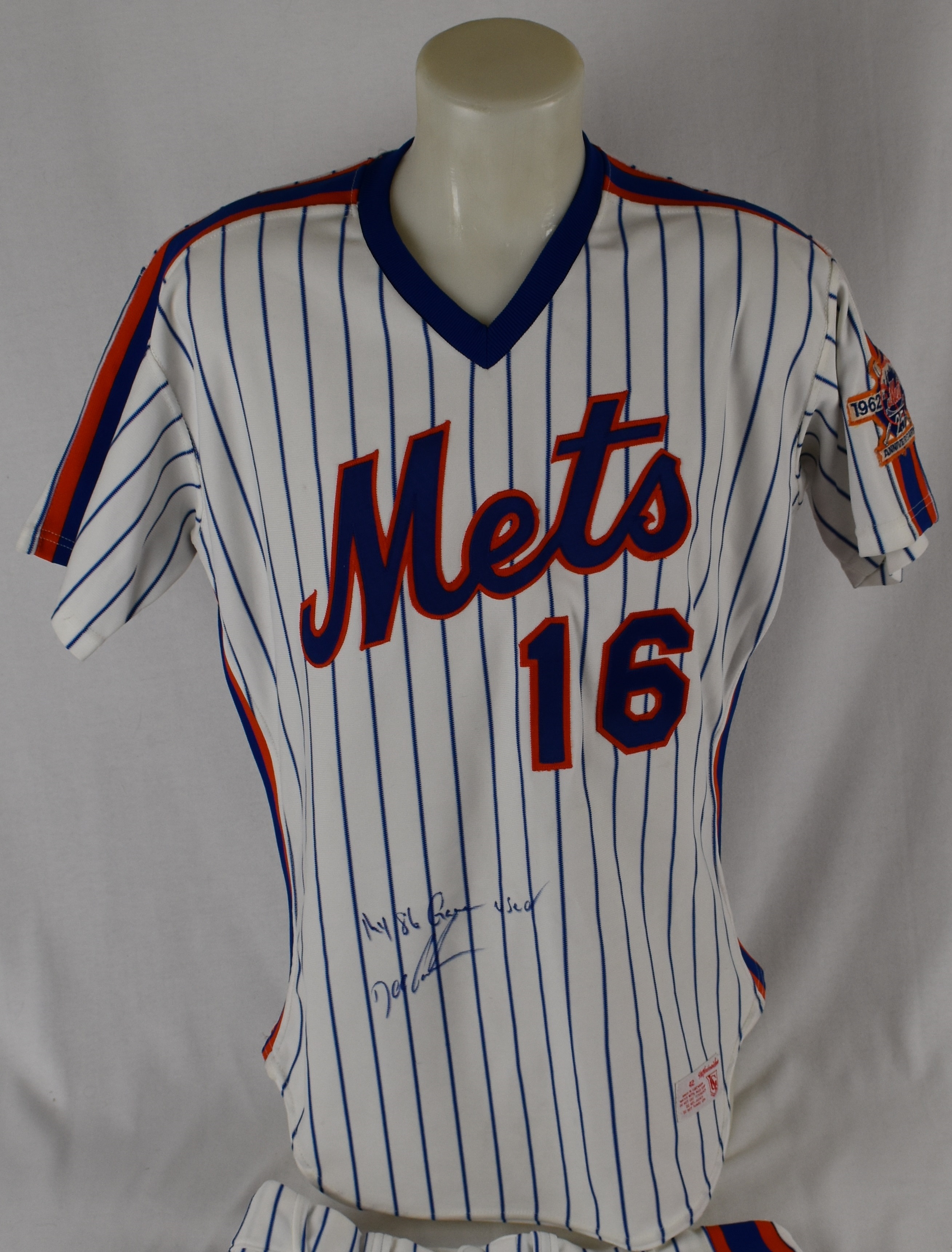 1986 Dwight Gooden Mets Game Used Road Jersey