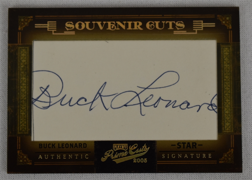 Buck Leonard 2005 Playoff Prime Cuts Autographed Card #42/50