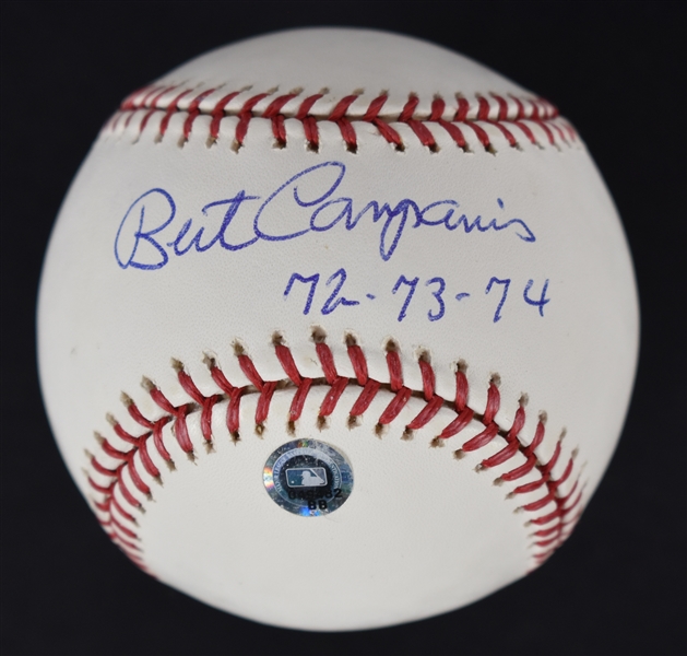 Bert Campaneris Autographed & Inscribed Baseball