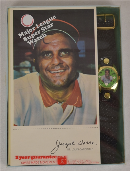 Vintage Joe Torre 1968 MLB Players Association Watch w/Original Box 
