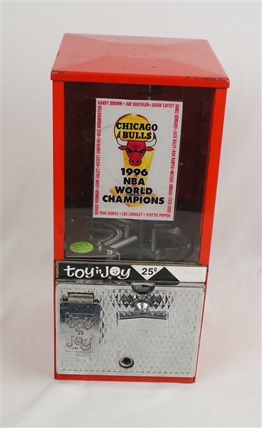 Vintage Toy N Joy 1996 Chicago Bulls Vending Machine