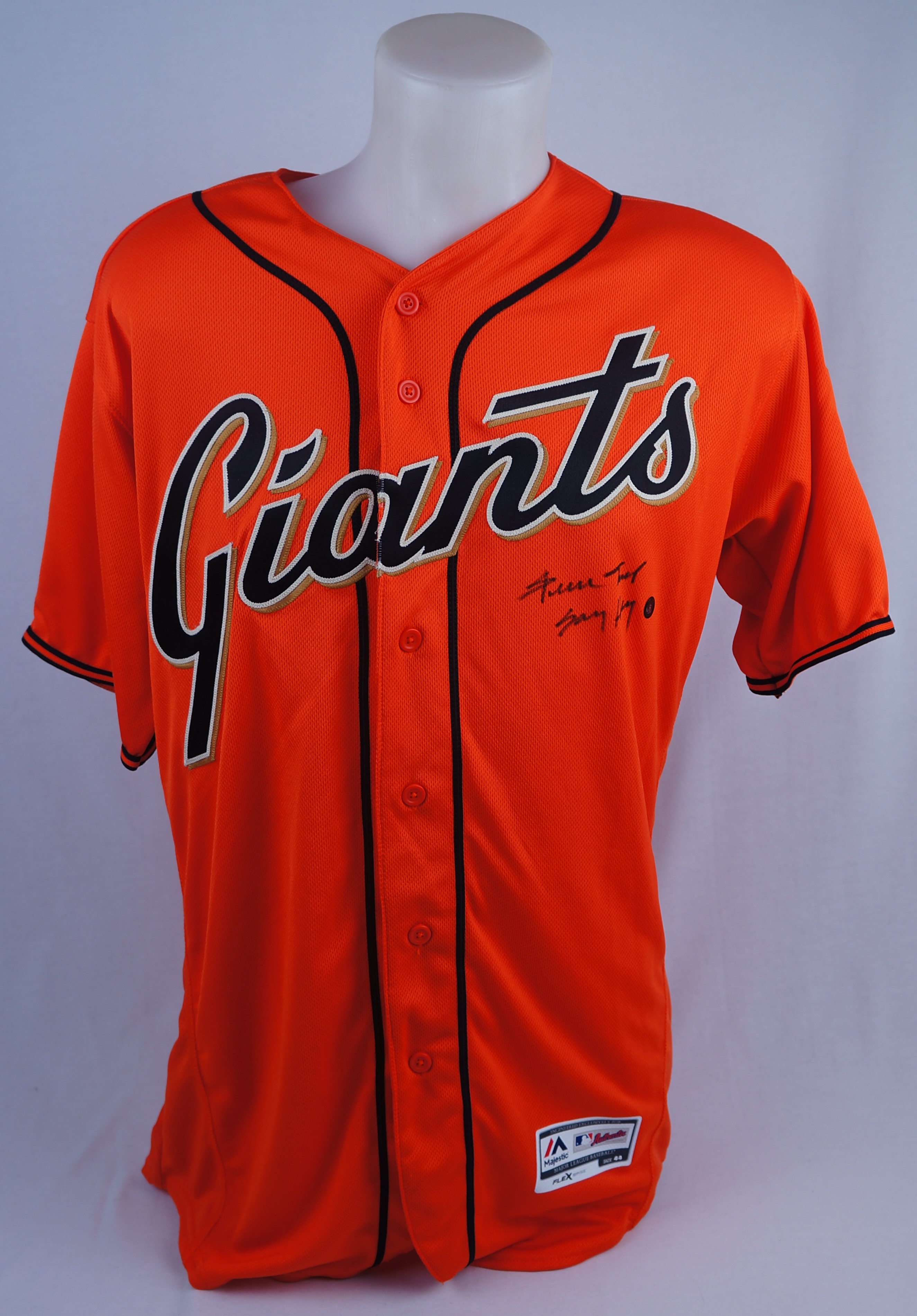 Willie Mays Signed Authentic Majestic San Francisco Giants Jersey