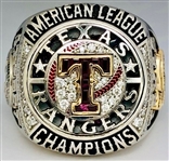 Texas Rangers 2011 World Series American League Champions 10K Gold & Diamond Ring