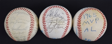 Minnesota Twins 1966 & Zoilo Versailles Autographed Baseballs