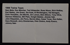 Minnesota Twins 1966 & Zoilo Versailles Autographed Baseballs