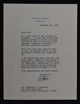 Richard Nixon Letter On White House Stationary Dated Dec. 30,1972 JSA LOA