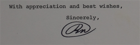Richard Nixon Letter On White House Stationary Dated Dec. 30,1972 JSA LOA