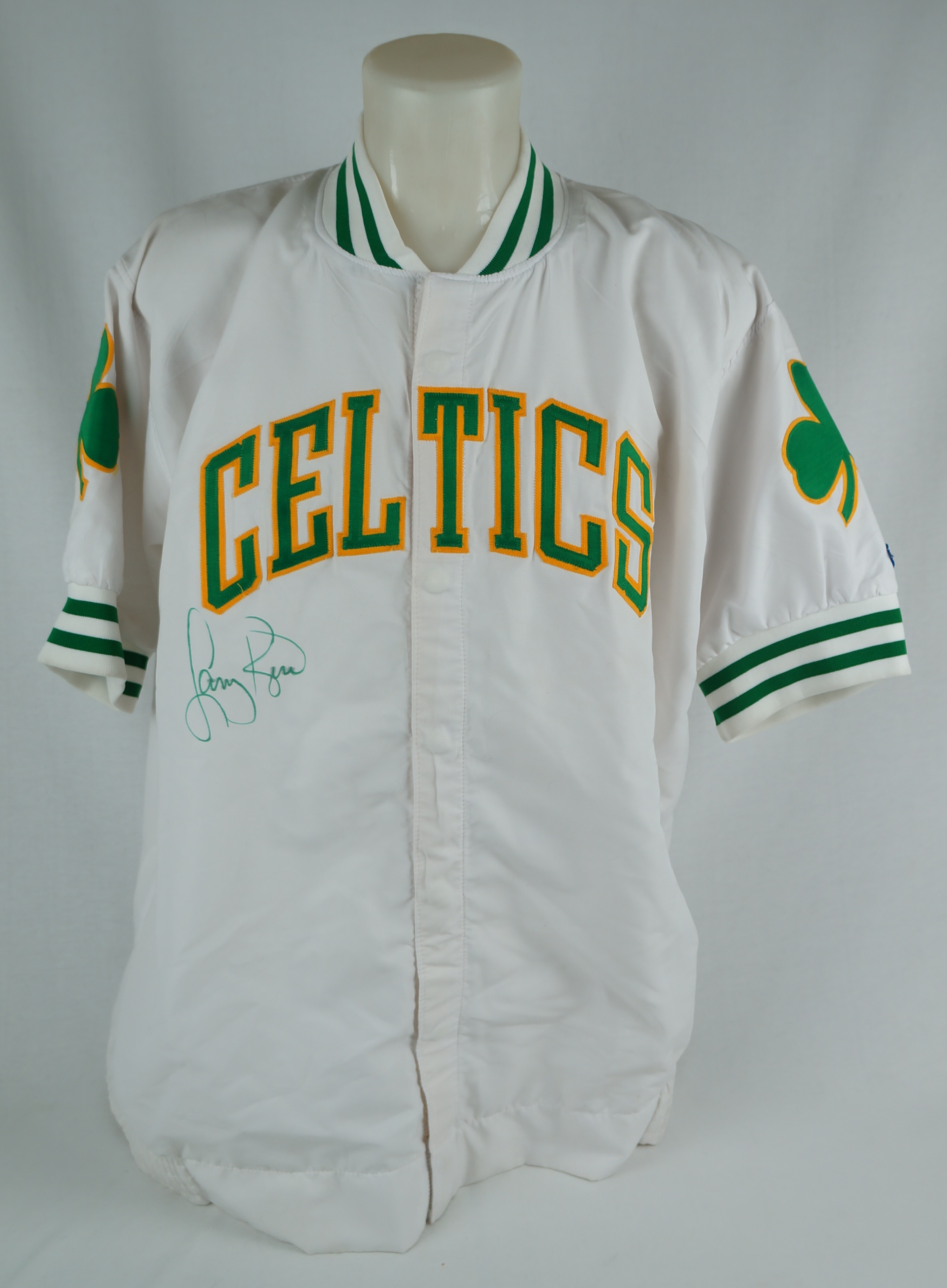 Larry Bird Autographed Boston Celtics Mitchell and Ness Warm Up