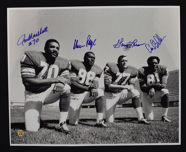 Purple People Eaters Autographed Minnesota Vikings 16x20 Photo 3