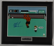Mike Tyson Autographed Punch Out Framed Display
