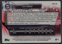 Luis Arraez Autographed 2017 Gold Wave Refractor Rookie Card #4/50