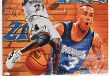 Kevin Garnett & Stephon Marbury Autographed Minnesota Timberwolves Poster